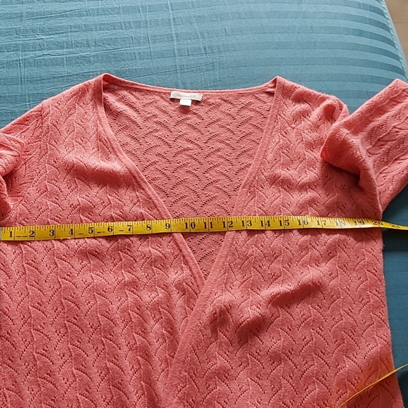 Garnet Hill lacey cashmere cardigan - Picture 14 of 15